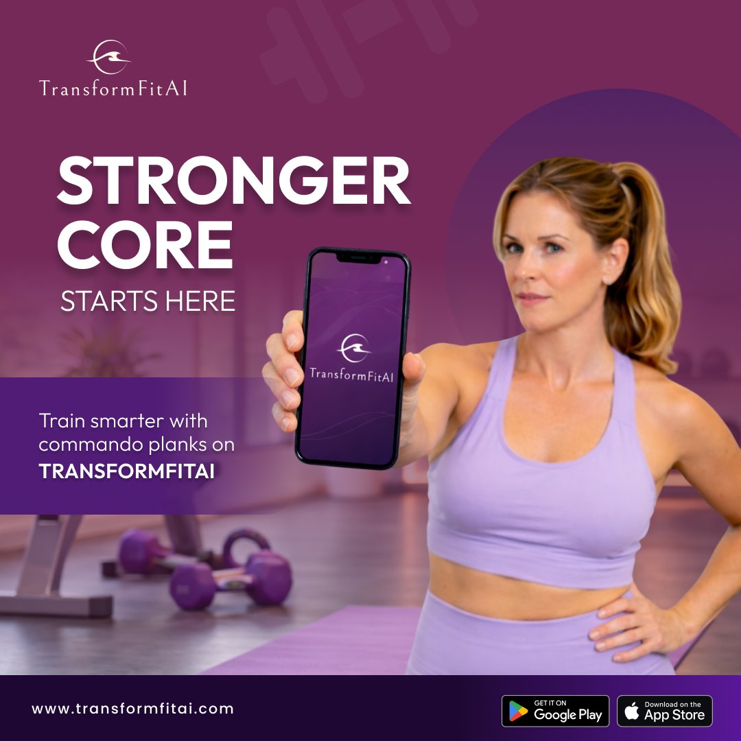 TransformFitAI's tweet image. Core feeling weaker lately?

After 40, stability and #balance need smarter training.

The Commando #Plank strengthens your core, shoulders, and control with every rep.

Train smarter with @TransformFitAI and rebuild your strength today. 💪📲