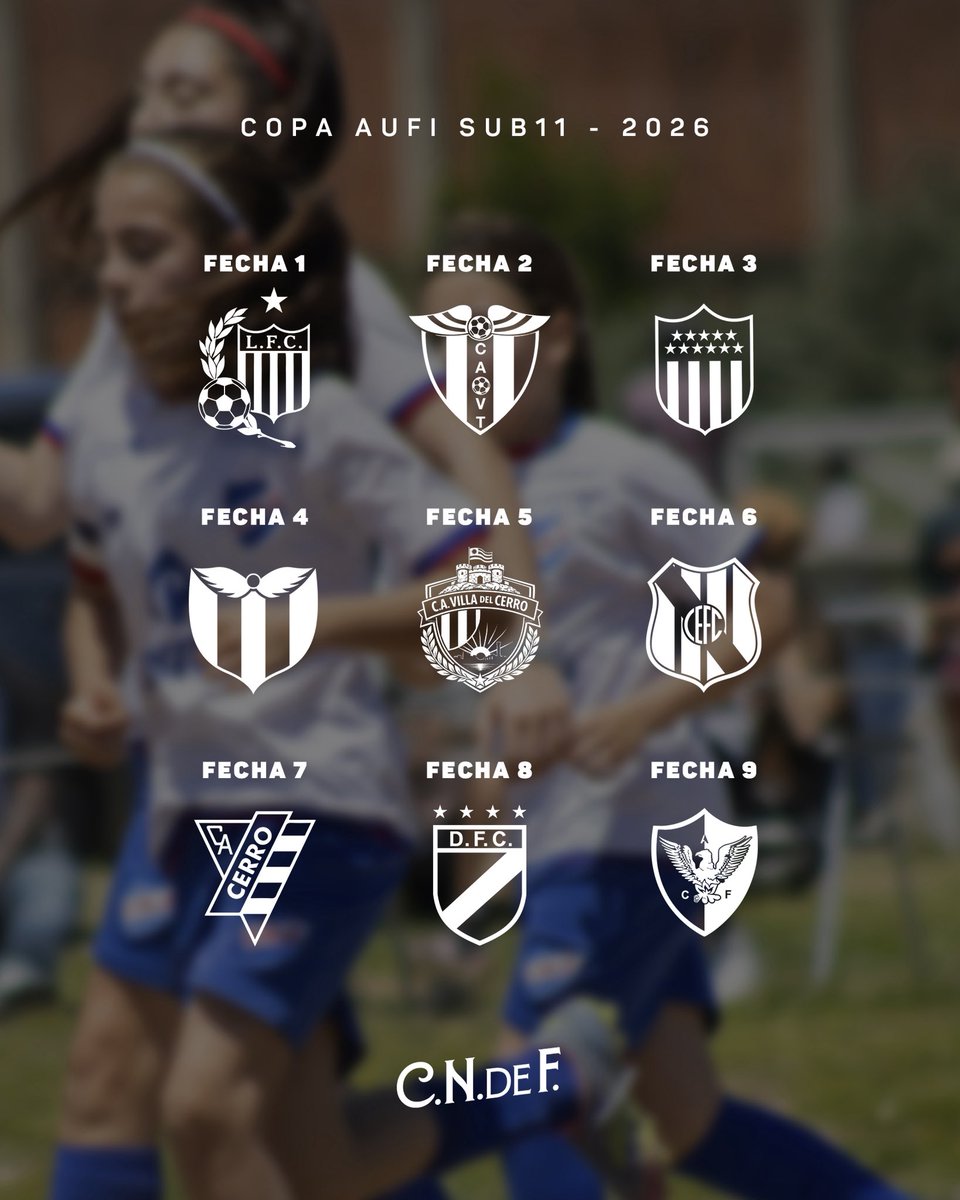 CNdeFinfantiles's tweet image. 𝐂𝐎𝐏𝐀 🏆 𝐀𝐔𝐅𝐈 🔛 

Compartimos el nuevo fixture 🗓️ de las niñas tricolores #Sub11. 

¡A divertirse y aprender jugando! ¡Vamos @Nacional! 

#CanteraInagotable | #ElClubGigante 🔵⚪️🔴