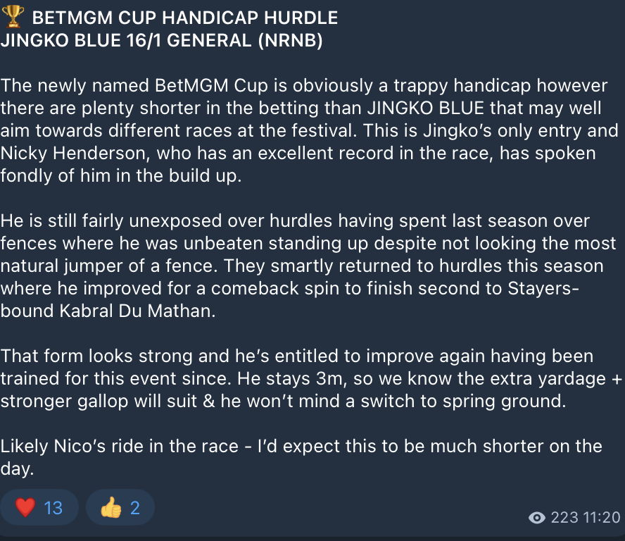 🏇🏼 Tommy's Tips tweet media