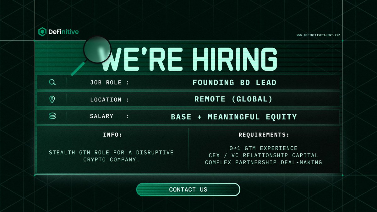 DeFinitive Talent | Hiring All Web3 Professionals tweet media