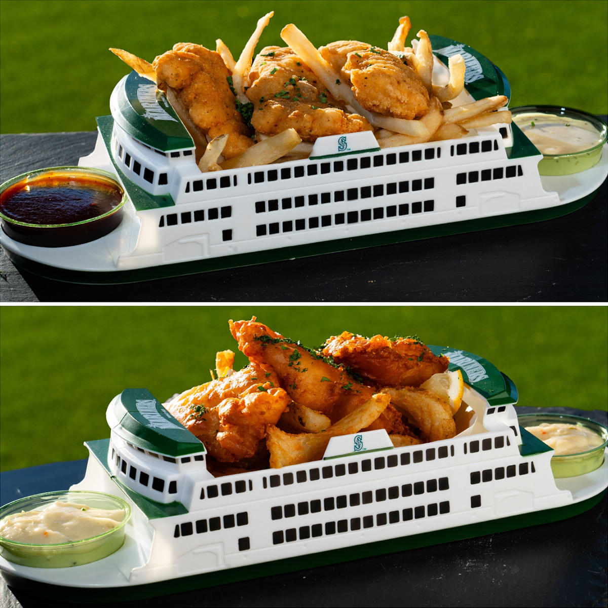 The Mariners will have a souvenir ferry food boat at home games in 2026 ⛴️

You can get chicken tenders, fish and chips, crab nachos and more in the exclusive ship container

This comes in celebration of the 75 years of the Washington State Ferries system and 50 seasons of the