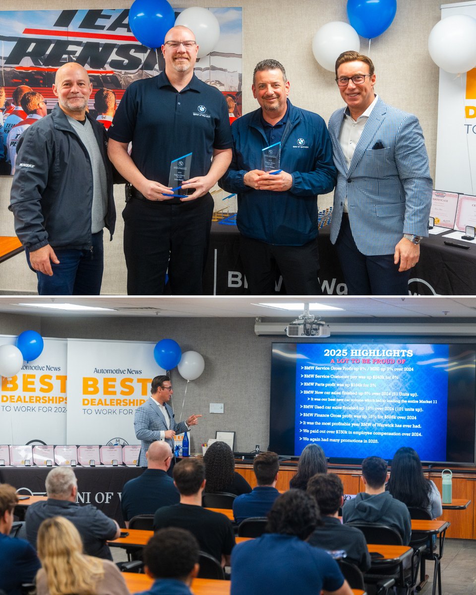 MINI_Warwick's tweet image. Another #MINI awards ceremony in the books! 🎉It’s always great to take a moment to recognize the hard work &amp;amp; dedication of our incredible team. Thank you to everyone who helps make this dealership such an amazing place to work &amp;amp; serve our customers every day. 👏🚗 #MINIOfWarwick