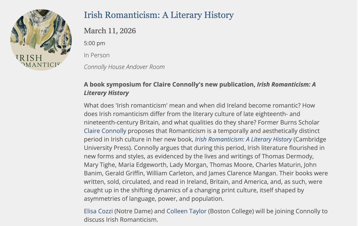 Irish Studies at Boston College tweet media
