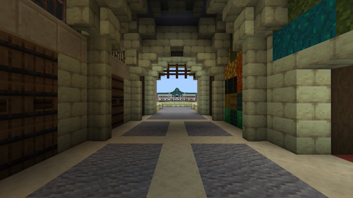 DCImaginex's tweet photo. シンデレラ城内から覗くワールドバザールが好きです。

#DCI   #minecraft建築コミュ  #統合版Minecraft  #東京ディズニーリゾート  #東京ディズニーシー  #ジュビリー https://t.co/jzPNTFQA96