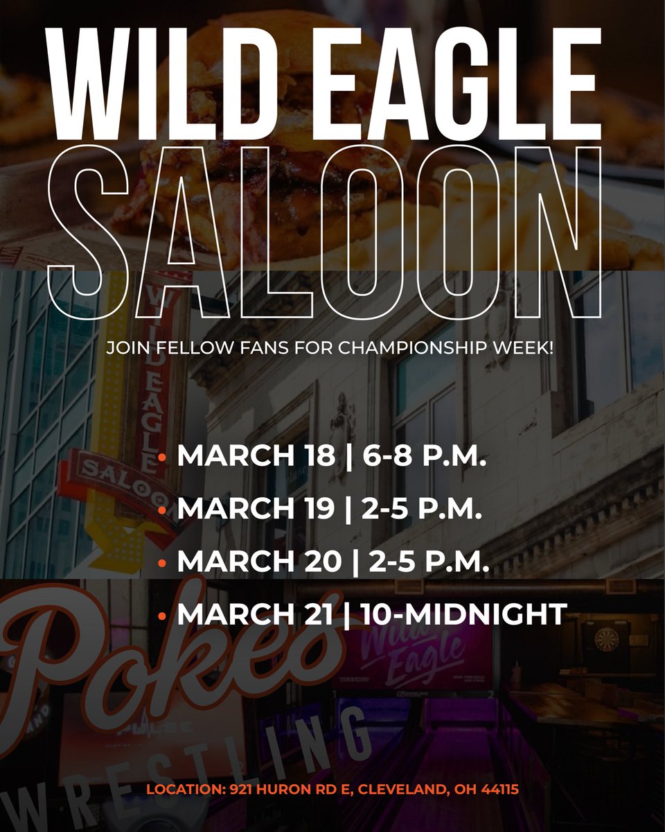 PokesWrestling's tweet photo. Join Cowboy fans at the Wild Eagle Saloon in Cleveland, Ohio for NCAA Wrestling Championship Week! Register and find details with the link below. 🤼‍♂️

OSUAA members will receive an exclusive gift each day! 

🔗- https://t.co/v2tVqo53Y9 https://t.co/qzuJ6UBxiR