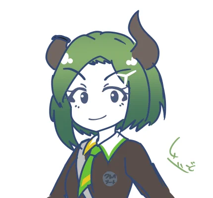 木架線柱ちゃん①のラフ