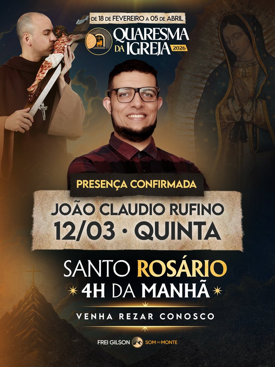 Amanhã, às 4h da manhã, chegaremos à metade do nosso compromisso quaresmal. Já terão se passado 20 dias de oração.

E para você que ainda não começou, ainda dá tempo. Que tal fazer conosco os 20 dias que ainda restam? Você será muito bem-vindo, muito bem acolhido no meio de nós.