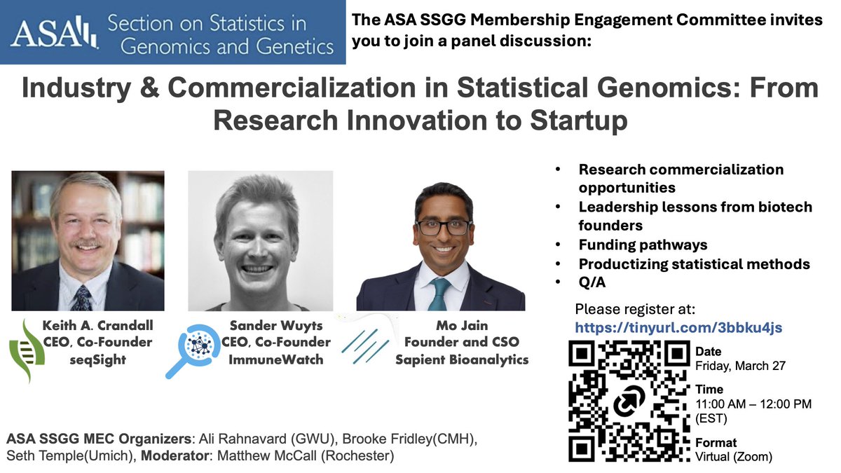 ASA Section on Statistics in Genomics and Genetics tweet media