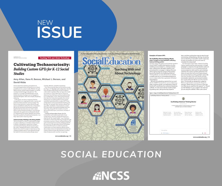 National Council for the Social Studies (NCSS) tweet media