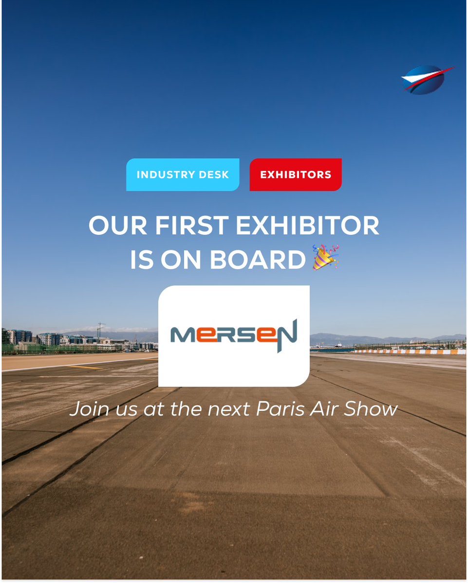 salondubourget's tweet image. Our first exhibitor for the Paris Air Show 2027 is now on board: @MersenSA, global expert in electrical power and advanced materials for the aerospace industry.

Exhibitor registrations are open: pulse.ly/hjtgqeaccx

#ParisAirShow #SIAE2027 #Aerospace #Exhibitors