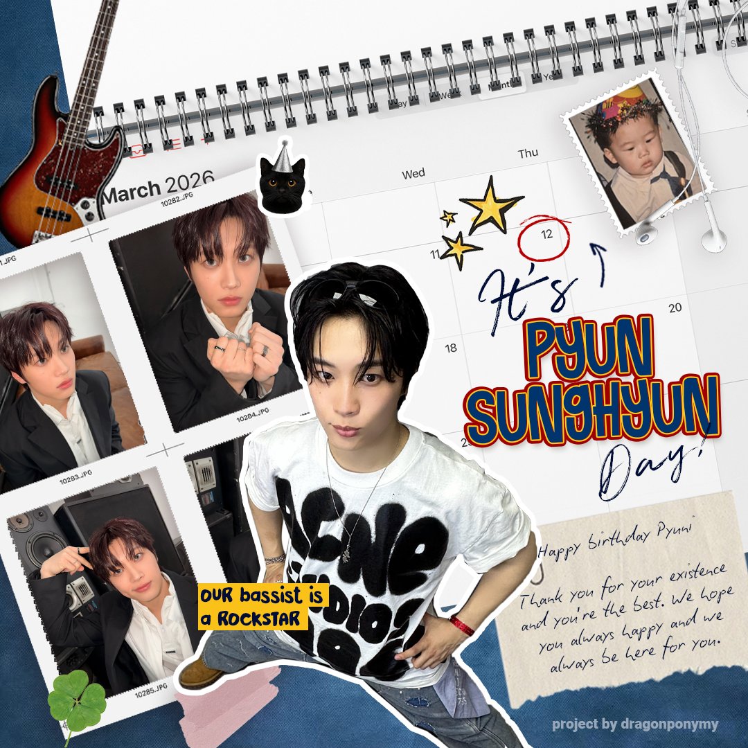0312: Happy Sunghyun Day!

Thank you for coming to the world and joining Dragon Pony, to bring us wonderful music and unlimited happiness 🫶

Happy birthday our coolest bassist, Pyun Sunghyun! 🎉🎂

#DragonPony #드래곤포니 #PyunSunghyun #편성현
