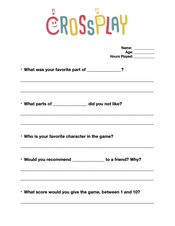 patrickklepek's tweet photo. I'd love to have more voices and opinions from children at @crossplayblog. If you're interested, here's a review template your kids can use to review games and have them published at Crossplay in the future! Submit any and all reviews to patrick@crossplay.news https://t.co/TIVkCG6r95