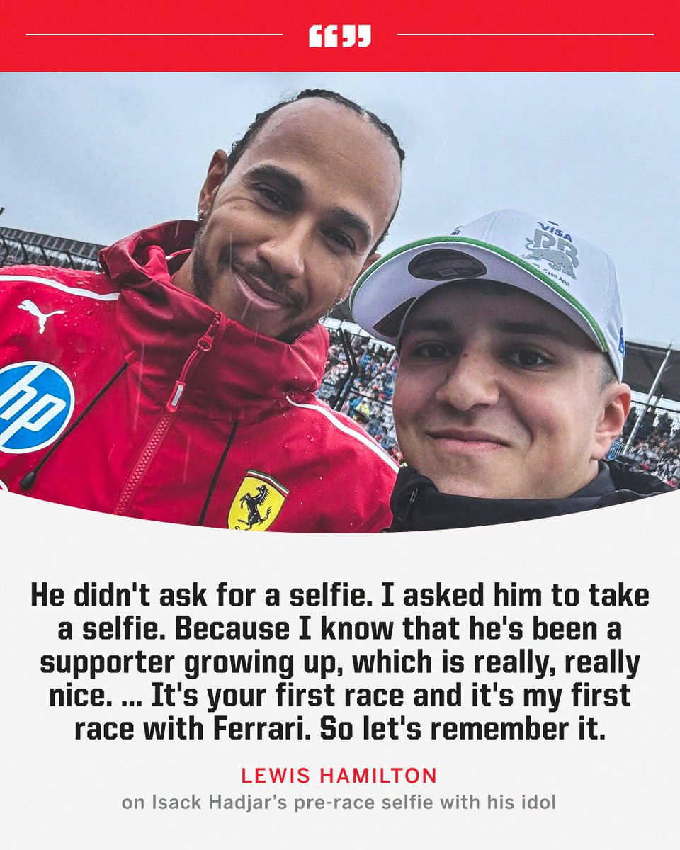 When Lewis Hamilton said this about Isack Hadjar after last year's Australian Grand Prix 🥹