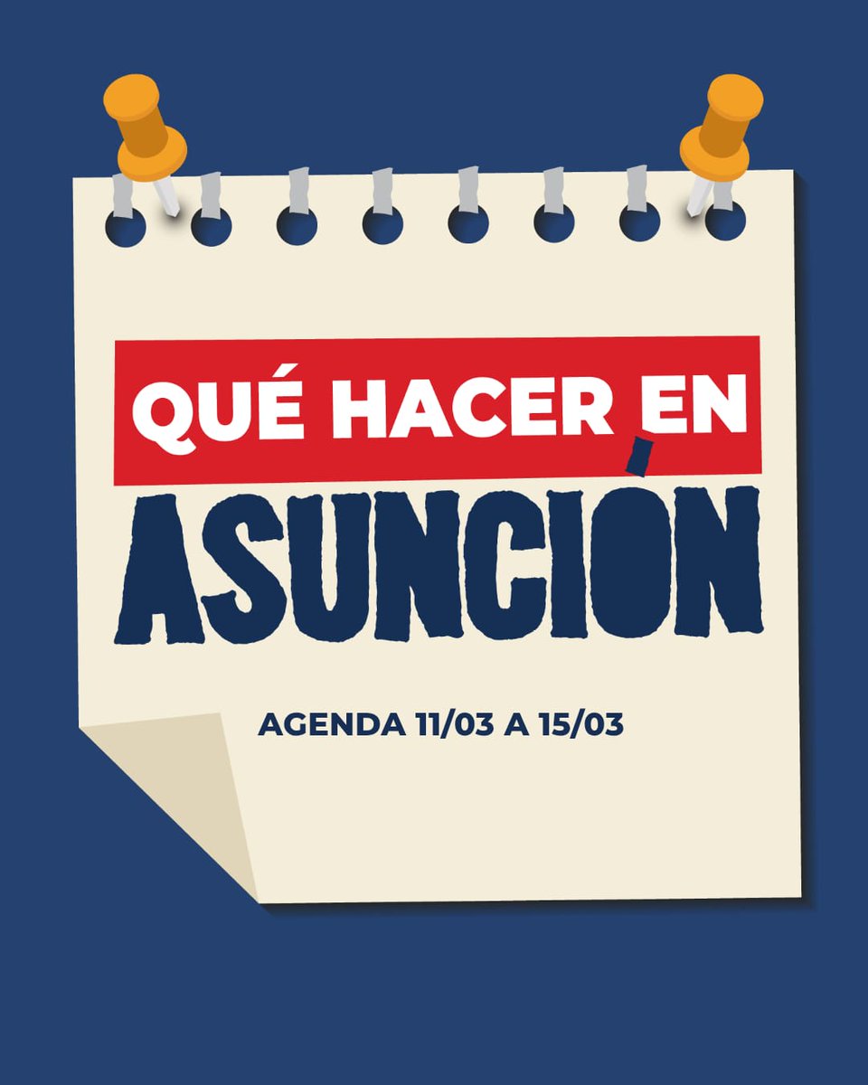 CulturaAsu's tweet photo. ¡Atención! Tu hoja de ruta para una semana inolvidable en Asunción ya está aquí. 🏙️Esta semana en #AsuCulturaYTurismo tenemos cine, conciertos, teatro y circuitos turísticos.

¡Hay un lugar reservado para vos! 🤳 
 ¡Viví tu ciudad al máximo! 🎭🖼️ https://t.co/eieDN1PrNd