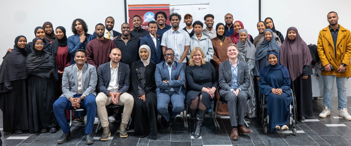 Noreaf19's tweet photo. Last week @Noreaf19  hosted its annual Iftar gathering, bringing together young Norwegian-Somali leaders, student leaders, academics, policymakers and representatives from organisations and community initiatives.

We were pleased to welcome the Minister of Labour and Inclusion, @Kjerstistenseng , and the Minister of International Development,  Åsmund Grøver Aukrus. 
During the evening, the ministers shared the government’s initiatives and priorities related to inclusion, youth participation, and cooperation with Somali authorities.

Nearly 40 participants contributed to the discussions, sharing experiences and initiatives from their work in local communities. The conversations reflected the strong momentum and positive change currently taking place within the Norwegian-Somali community.

We thank the ministers and their teams for their participation and for the excellent coordination leading up to the event.
@NorwayInSomalia @NorwayAmbKenya @saidAlimaad