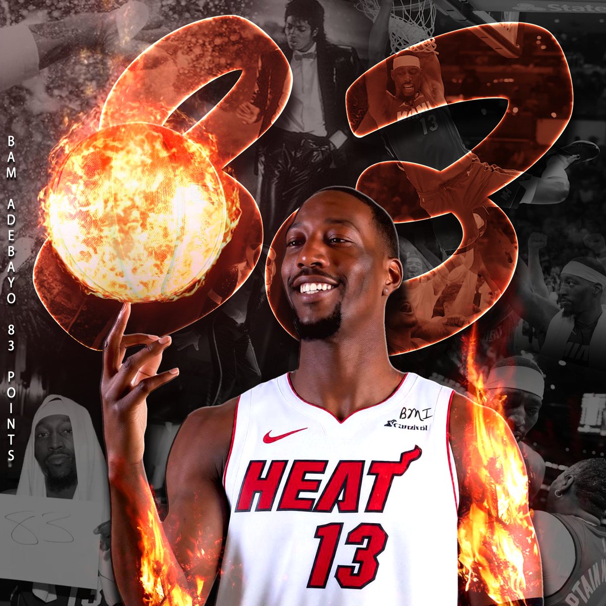 ChrisWillky's tweet photo. @Bam1of1 LITERALLY JUST MADE THE NBA A "BIG MAN'S GAME" AGAIN SCORING 83 POINTS 2ND MOST BEHIND WILT CHAMBERLAINS 100PT MARK!
WANT TO KNOW SUMN EVEN MORE MAGICAL? HE DID IT ON MARCH 10TH... THE SAME DAY MICHAEL JACKSON RELEASED THRILLER ON MTV IN... WAIT FOR IT... 1983!
#83POINTS https://t.co/rTw5tzMTt0