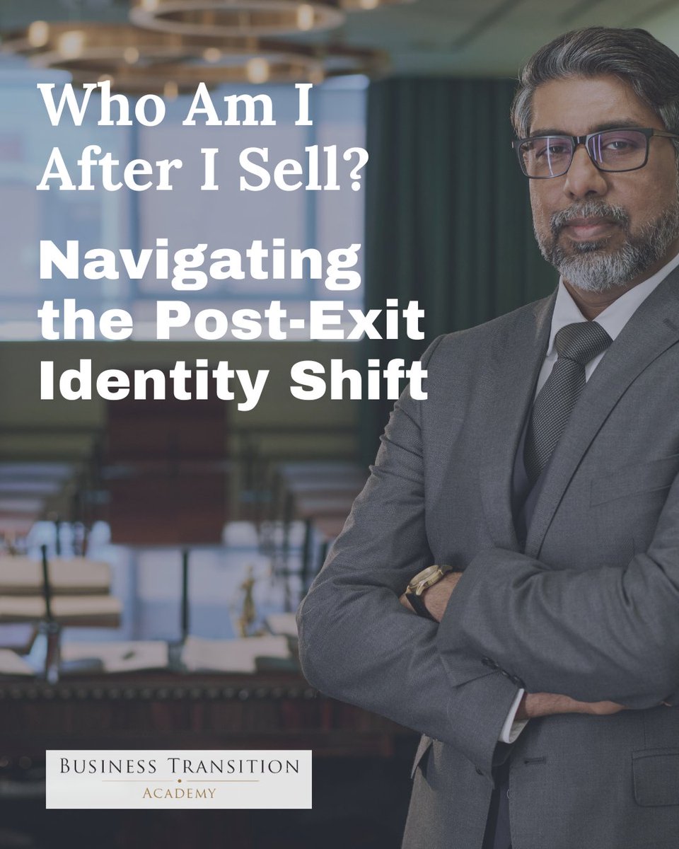 MsExitPlanner's tweet photo. Many owners spend decades defining themselves through their businesses. It shapes their routines, relationships, and sense of purpose. So when ownership ends, a new and unexpected question often emerges: Who am I now? https://t.co/qz9zu8dmWp https://t.co/6nNsaYTkgt