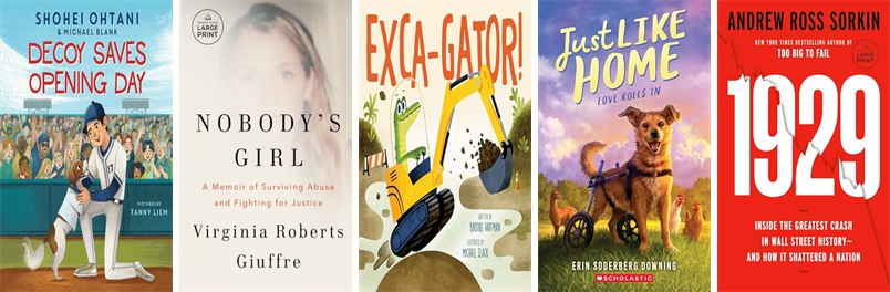 StorrsLibrary's tweet photo. This week the Richard Salter Storrs Library has 44 new books.  New items include Decoy Saves Opening Day, Nobody's Girl, Love Rolls In, 1929, Bluey, Room to Breathe, The Sweater, I Don't Wish You Well, How to Hatch, A War of Wyverns, and Kitten Delivery. https://t.co/6rQUxiD3Cn https://t.co/HSvkUvtCRa