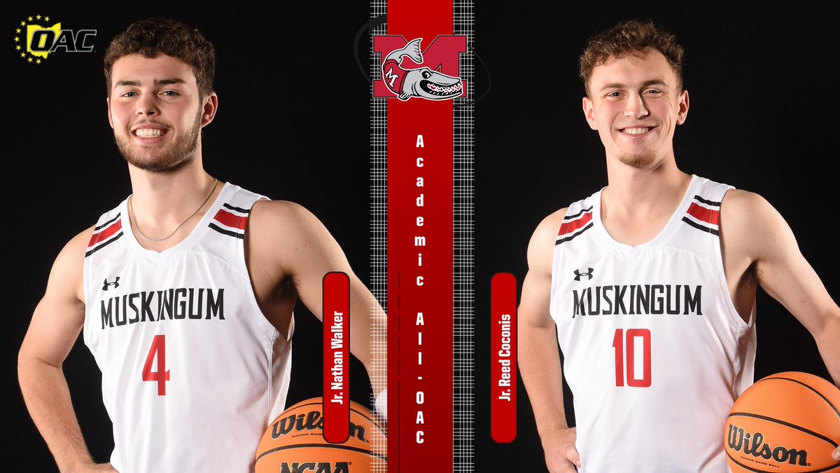 FightingMuskies's tweet photo. Muskingum Men’s Basketball Juniors Nathan Walker and Reed Coconis have earned Academic All-OAC for their academic excellence. 🔥🏀 https://t.co/ScRhdueVWW