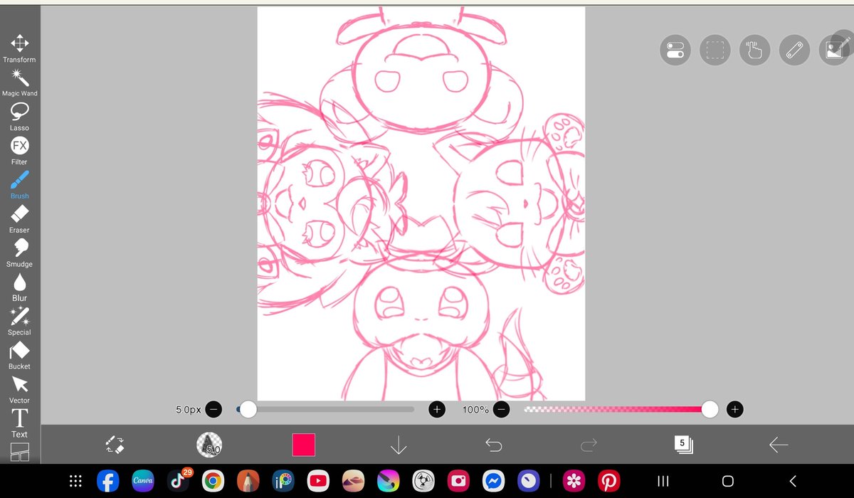 My 1st time using IbisPaint X (WIP ️) Hzbeats 💗🎤