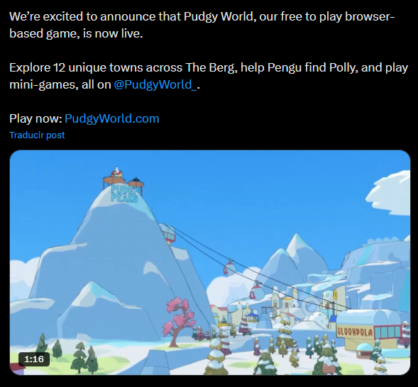 Estaba a punto de buscar el juego para descargarlo porque llevo siglos sin nada parecido a Club Penguin. Pero en cuanto he visto que es un juego NFT, dije "se pueden meter este juego por donde no brilla el sol".

No recomendaría apoyar este tipo de estafas piramidales.