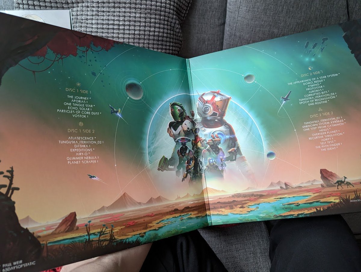 radscale_'s tweet photo. New vinyl acquisitions include Square's FFTBS release and last year's No Man's Sky Journeys. Listening to the latter right now and I'm loving how much it builds up on the original OST! https://t.co/IhaU1BMcFz