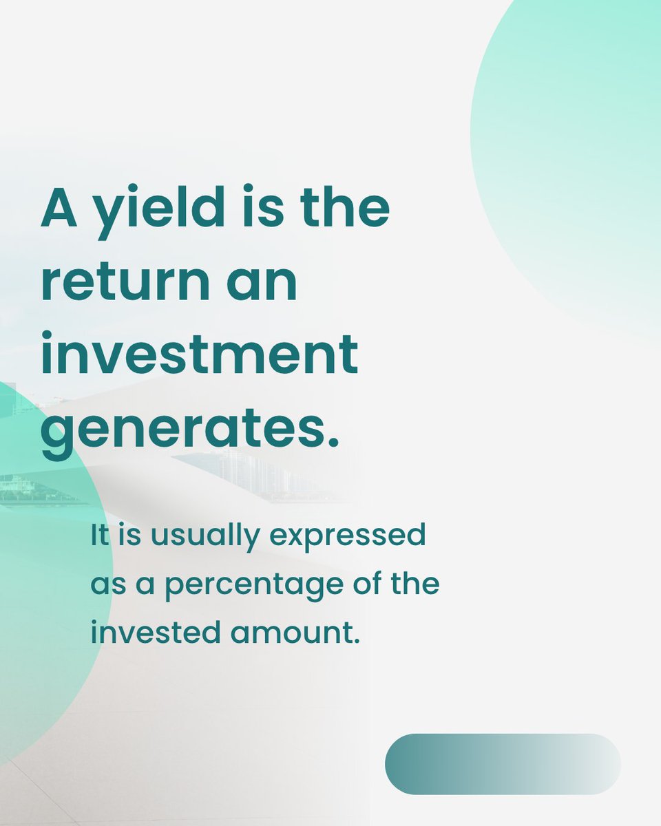 HestyOfficial's tweet photo. To invest in real estate, it is important to understand some basic financial metrics.

One of the most commonly used metrics is yield.

It helps investors understand the return an investment may generate.

But what exactly does it mean? https://t.co/1cUtkPZBAu