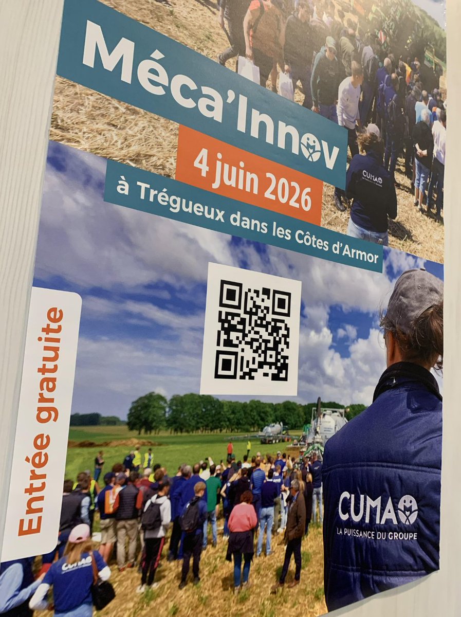 FRcumaOuest's tweet photo. Le compte à rebours
est lancé pour le rendez-vous annuel des cuma de l’Ouest.

MECA'INNOV LE 4 JUIN A TREGUEUX (22)

Retrouvez toutes les informations ici : https://t.co/aYlvTiLjHg
#cuma #fertilisation #sol #couvertsvegetaux https://t.co/WulXrm8LhZ