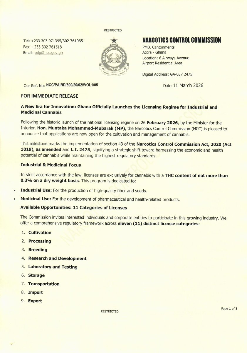 Narcotics Control Commission - Ghana tweet media