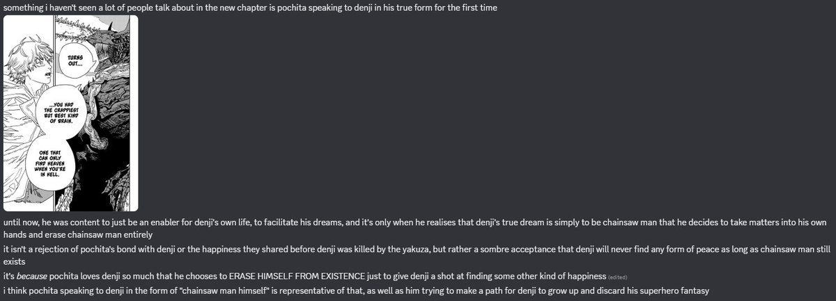 #csm231 trying to verbalise what i think makes me feel like that one ogre image but i'm sending it anyway. i have no thoughts on if csm will continue until the next chapter comes out