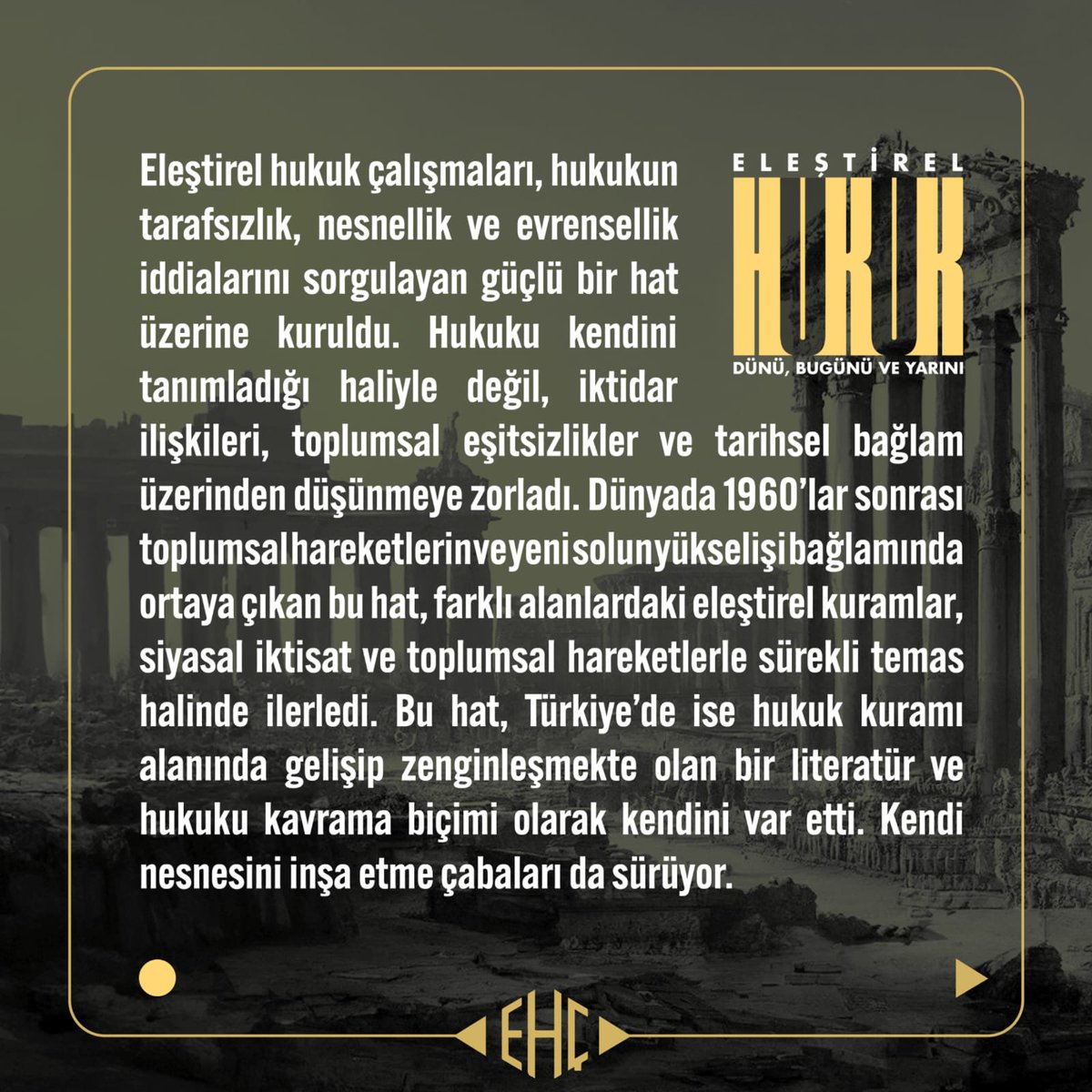 elestirelhukuk_'s tweet photo. Bu cumartesi, saat 11.00'de zoomda buluşuyoruz. İlgili herkesi, eleştirel hukuk çalışmalarının dününü, bugün ve yarınını tartışmaya bekliyoruz.  

Kayıt olmak için:   https://t.co/NK7ba3YS1w https://t.co/VcdAoT7Z98