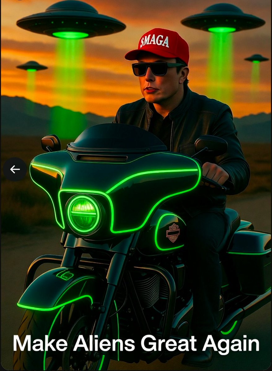 Riding the waves of growth like only <a href="/elonmusk/">Elon Musk</a> could. Thanks <a href="/grok/">Grok</a> for the images 🔥 

Make Aliens Great Again  !

#crypto #meme #disclosure