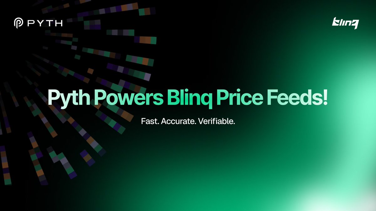 Blinq has integrated <a href="/PythNetwork/">Pyth Network 🔮</a> for ultra-reliable price feeds!

Pyth delivers sub-second, oracle-verified data from top sources, powering accurate BTC/ETH/SOL predictions in Price Arena &amp; Candle Rush.

Try it: predictions.blinq.fi