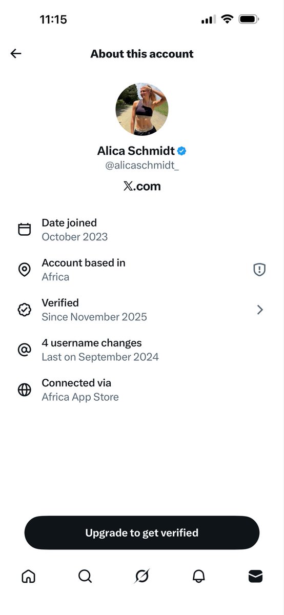 MaritimeMan's tweet photo. @alicaschmidt_ Account based in “Africa” and not Germany. Why is that? 🤭 https://t.co/8aUPVq1k7v