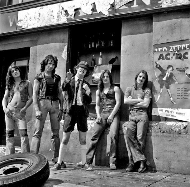 ACDC, 1976. Photo by Martyn Goddard.