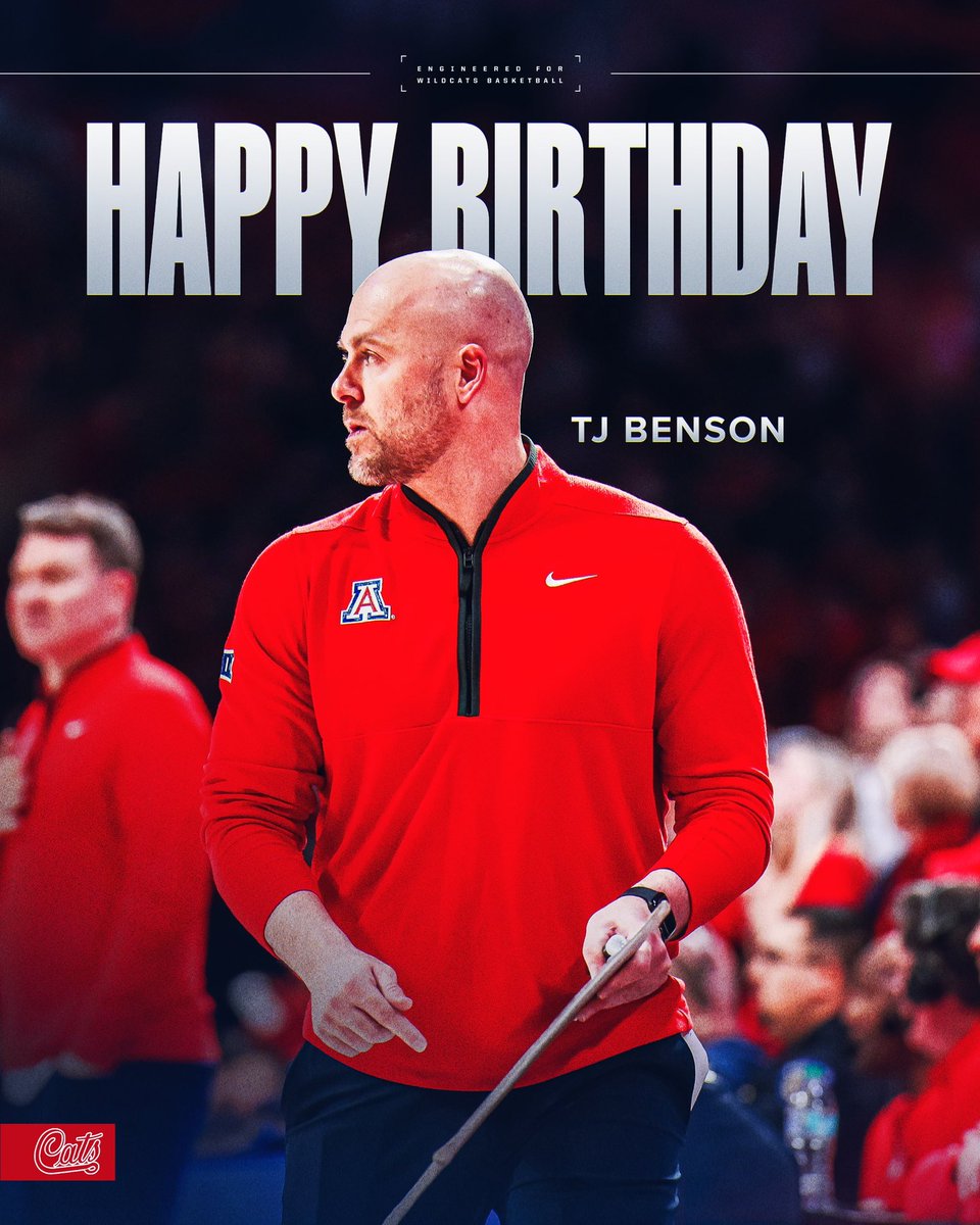 ArizonaMBB's tweet photo. Happy Birthday @tjbenson1 🎉 https://t.co/YsxOt99jRH