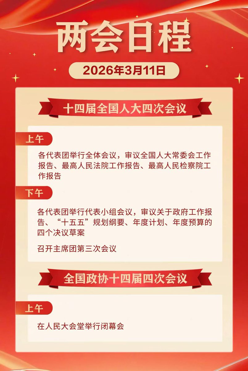 de_wu75947's tweet photo. 凝心聚力，共绘蓝图，期待各项提案落地生根，造福百姓。#全国政协十四届四次会议举行闭幕会 #2026全国两会 https://t.co/WAMsr9ojtB