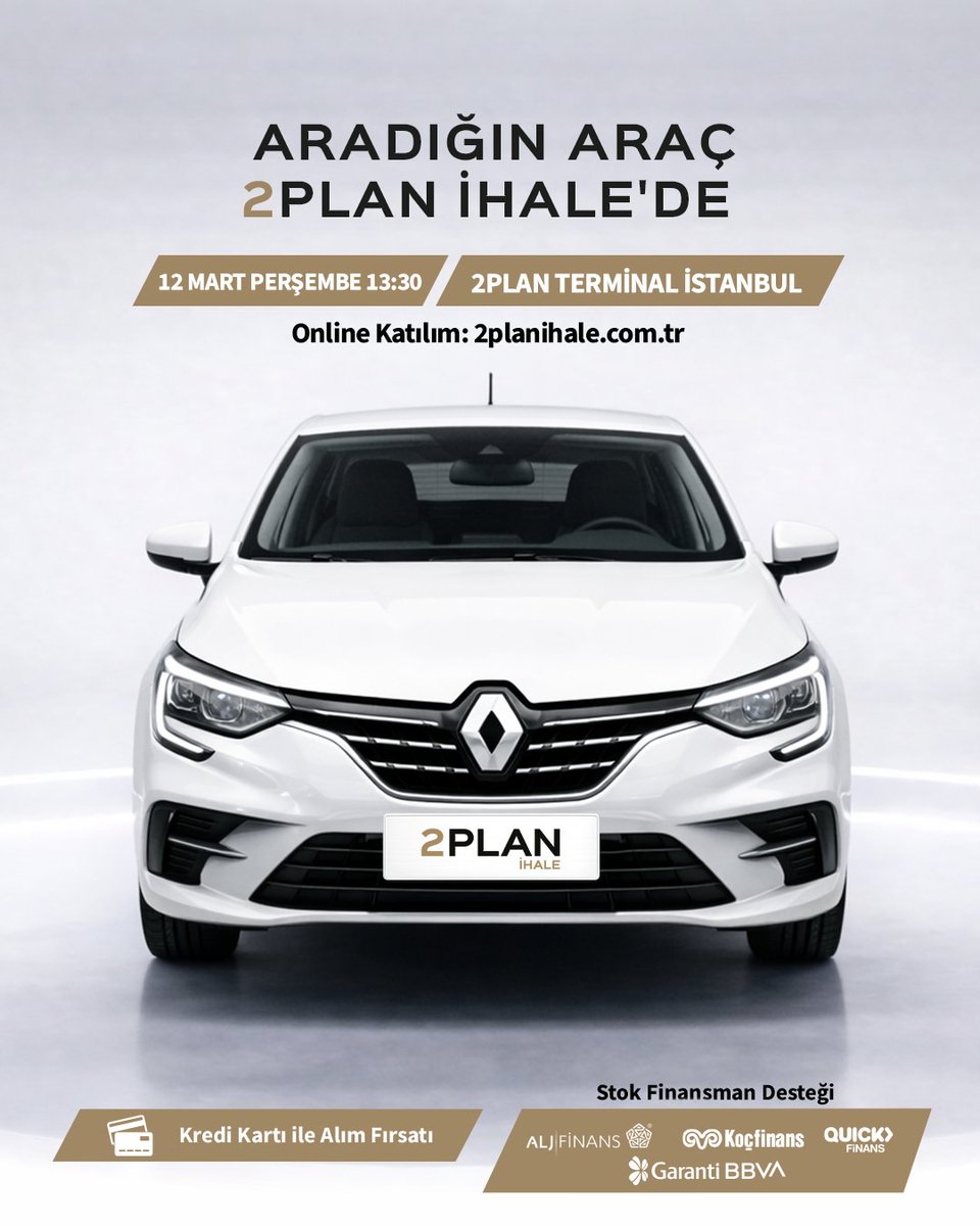 2plantr's tweet image. Kazançlı fiyatlar, detaylı raporlar ve şeffaf teklif süreciyle 2PLAN İhale’de profesyonellere özel alım fırsatları sizi bekliyor. Online platformdan hemen katılın, fırsatları kaçırmayın.

🗓️: 12 Mart 2026 Perşembe, 13:30
💻: Online katılım: 2planihale.com.tr

#2PLAN