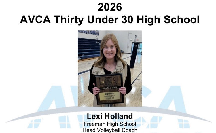 Freeman_Falcons's tweet photo. 🏆 Congratulations to Freeman's Lexi Holland, who was named to the AVCA's Thirty Under 30 list! This national award is given to volleyball coaches under the age of 30 who demonstrate coaching excellence with passion, skill, and commitment. We are so very proud of you, Coach! 👏🏐 https://t.co/cm4m3OrUqi