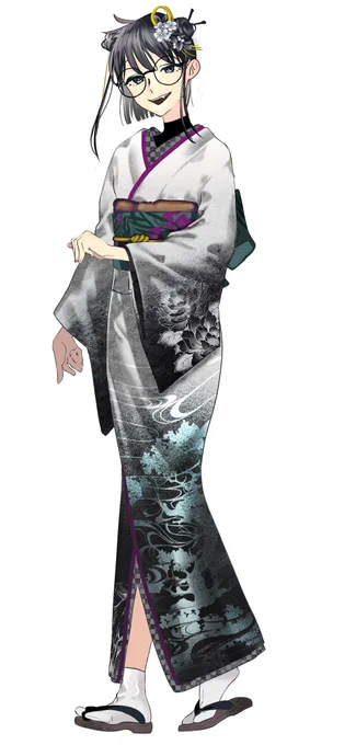 浴衣と着物納得いくやつになった ぐえ