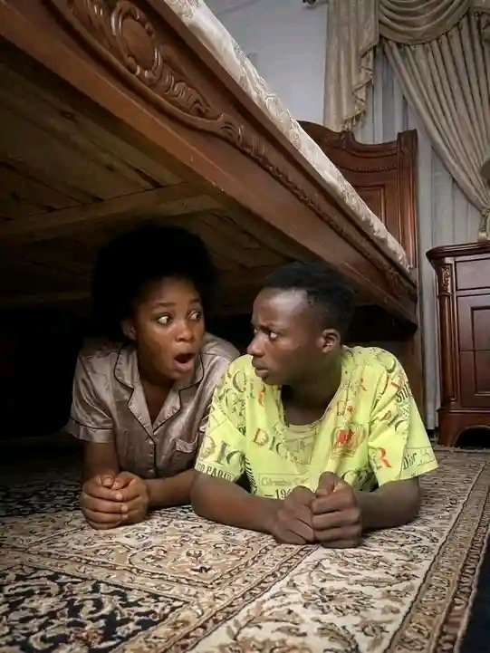 I told my wife that I was going to work, but I went to her best friend's house, whose husband is a soldier. Her husband comes back and I hurriedly hid under the bed. The soldier sends his wife off to the market while I was still hiding under the bed. I overheard him inviting a