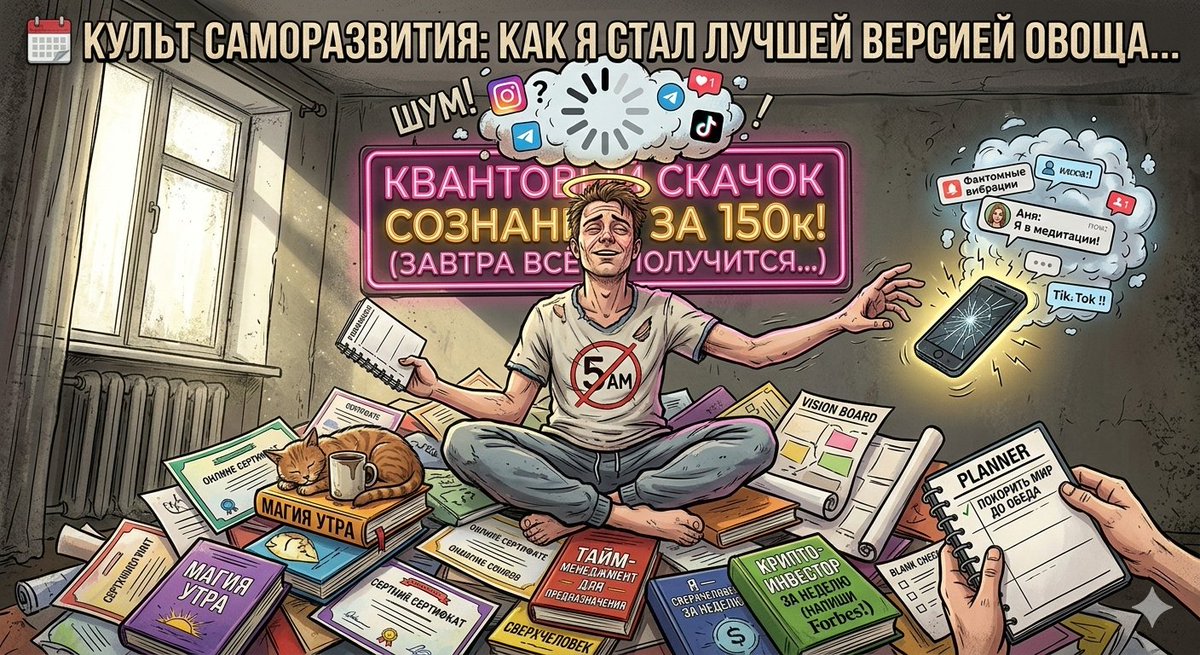 🧘 Саморазвитие как самый изощренный способ деградации

Вы замечали, что современный мир помешался на «росте»? 

Саморазвитие сегодня — это новая секта. Если ты не проснулся в 4:30 утра, не облился ледяной водой ... читать продолжение  -  t.me/schoolintegrit…