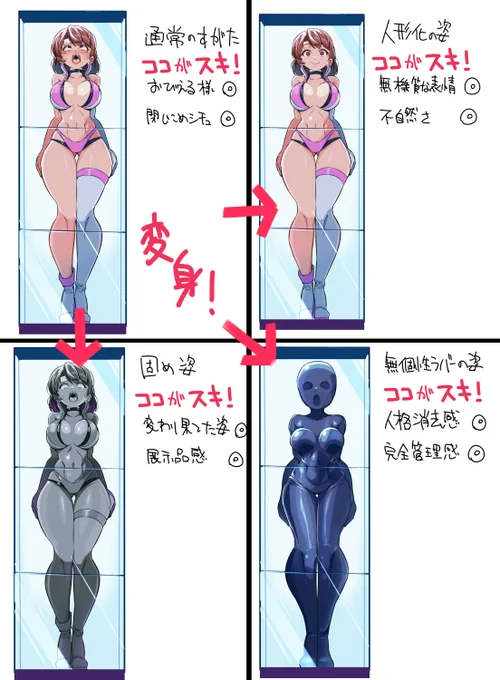 キミたちのヘキが問われているぞ

謎カプセルに閉じ込められたヒロインの姿としてキミたちが好きなヤツはどれなんだい
ちなワイは固めの姿なんだなこれが 