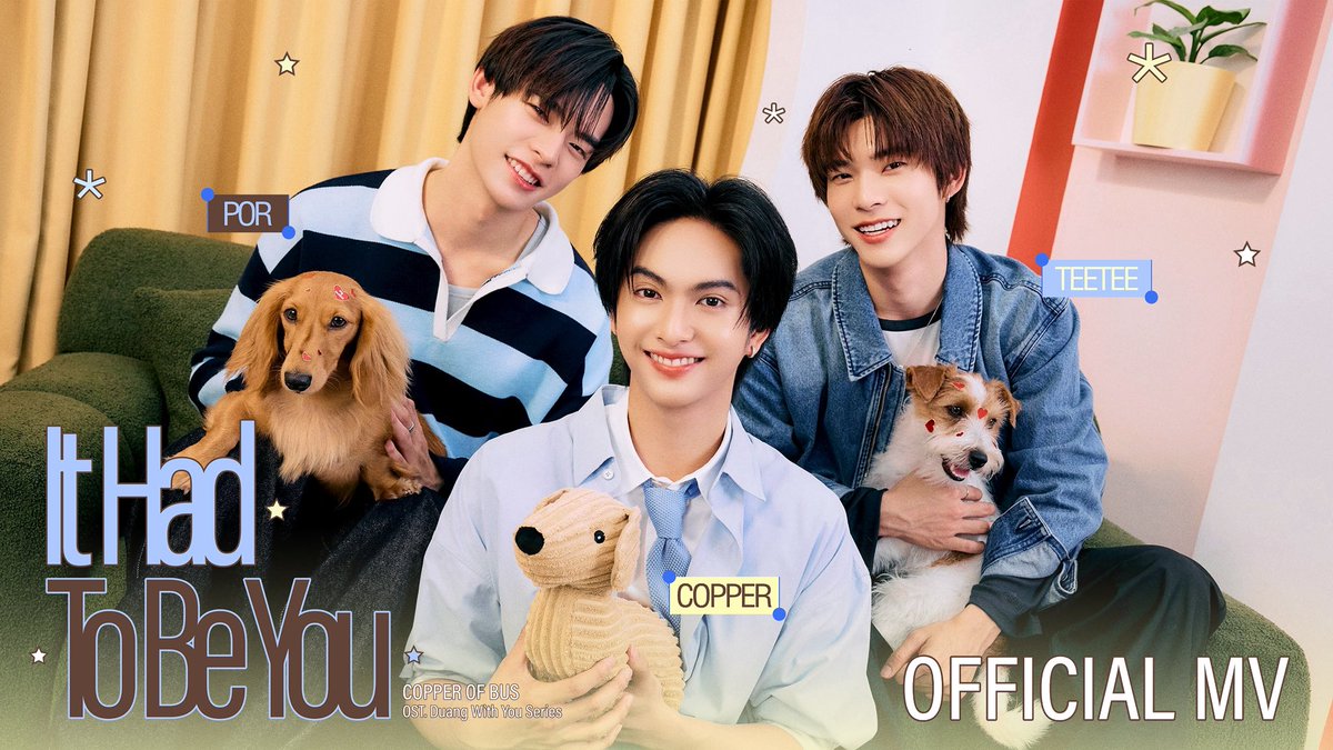 DMDMusicTH's tweet photo. สามารถรับชม MV เพลง It Had To Be You By COPPER OF BUS Ost. ด้วงกับเธอ Duang With You Series ได้แล้วตอนนี้ 🐶🦮🐾

Youtube : DMD MUSIC
🎥 : https://t.co/onthxZ2JXU

DWY X COPPER OF BUS
#ItHadToBeYouOstด้วงกับเธอ

@BUS_SONRAY
#BUSbecauseofyouishine
#ด้วงกับเธอSeries 
#DuangWithYouSeries 
#DMDMUSIC