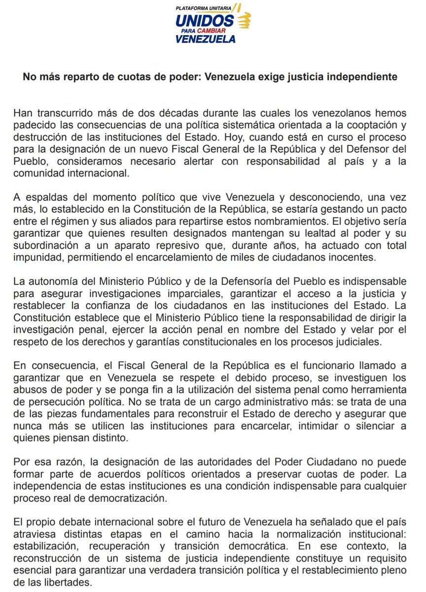 Unidad Venezuela tweet media