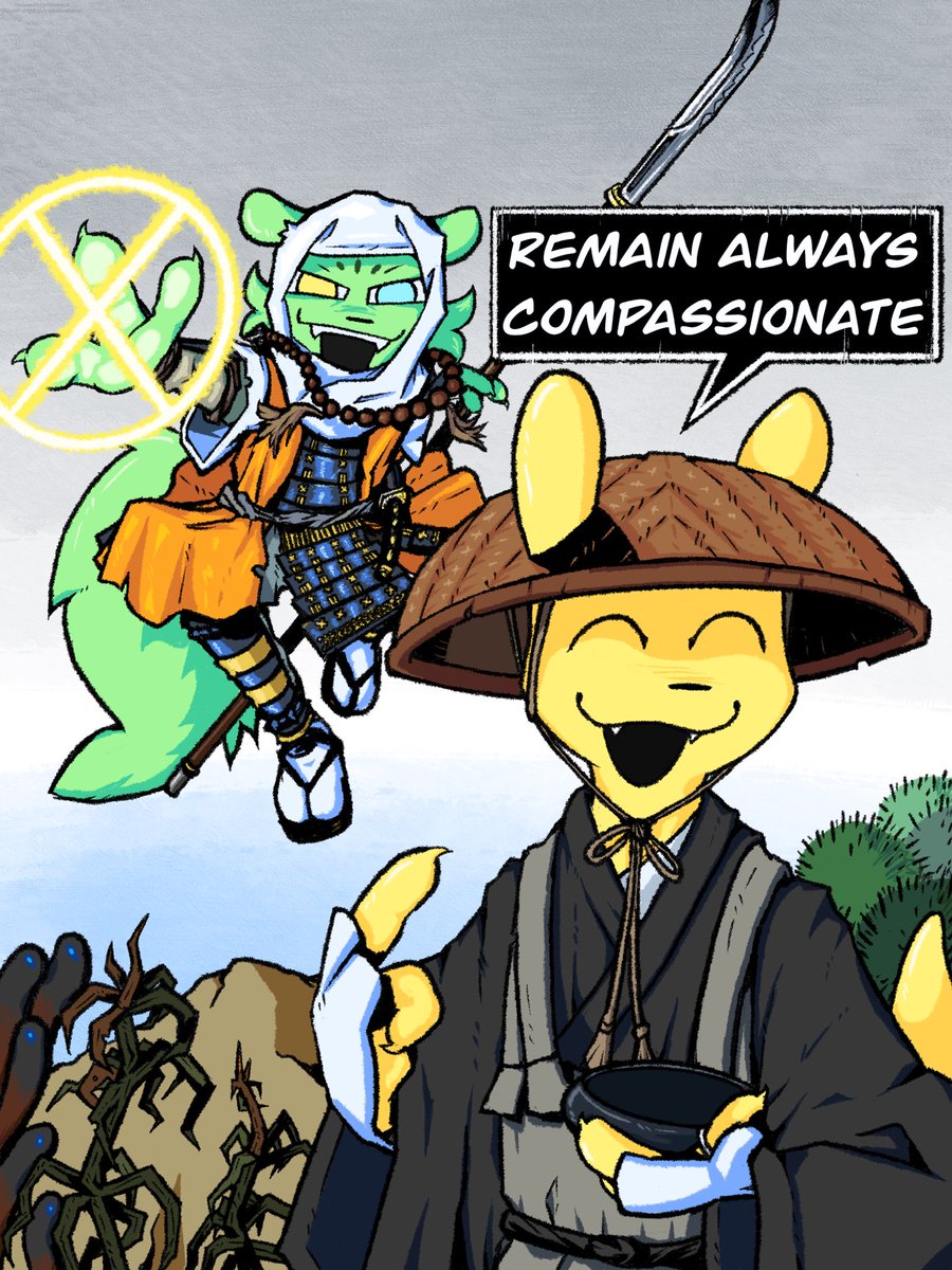 ShortFurryGuy's tweet photo. Moink’s morality vs. Whatever the hell Saint is doing

Anyway, here’s my entry for today’s Rain World Art Month prompt (Monk: Achievement). I often look at the monks in Japan’s history, and got reminded of this dynamic. xP

Hope you enjoy :D

#RWArtMonth #fanart https://t.co/A0vATxW0eq
