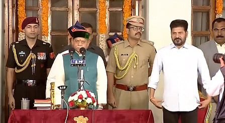 MVeerendraYadav's tweet photo. Hearty congratulations to Shiv Pratap Shukla ji on taking oath as the #Governor of #Telangana.

Wishing him a successful tenure in upholding the #Constitution, strengthening #DemocraticValues, and working for the #Development and #Welfare of the people of #Telangana. https://t.co/zUgNAHzsJa