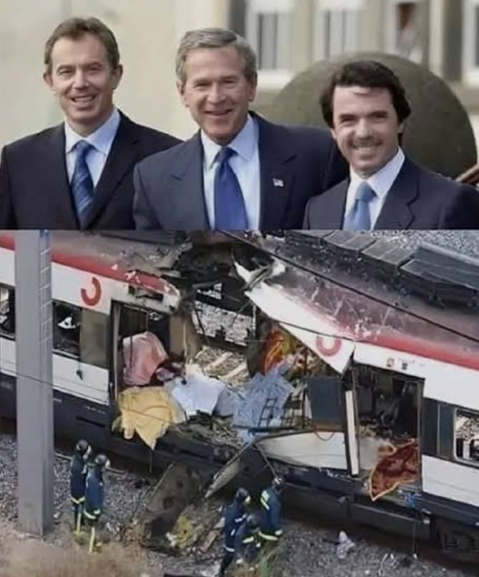 carlossmato's tweet photo. Hace 22 años estos tres jugaron a señores de la guerra y los muertos los pusimos los de siempre.
Hoy PP y Vox renuevan el vasallaje a Trump y Netanyahu.
De momento aquí sufrimos solo la factura económica pero si gobiernan volveremos a pagar tributo de sangre.
¡No a la guerra! https://t.co/vsoJEigt92