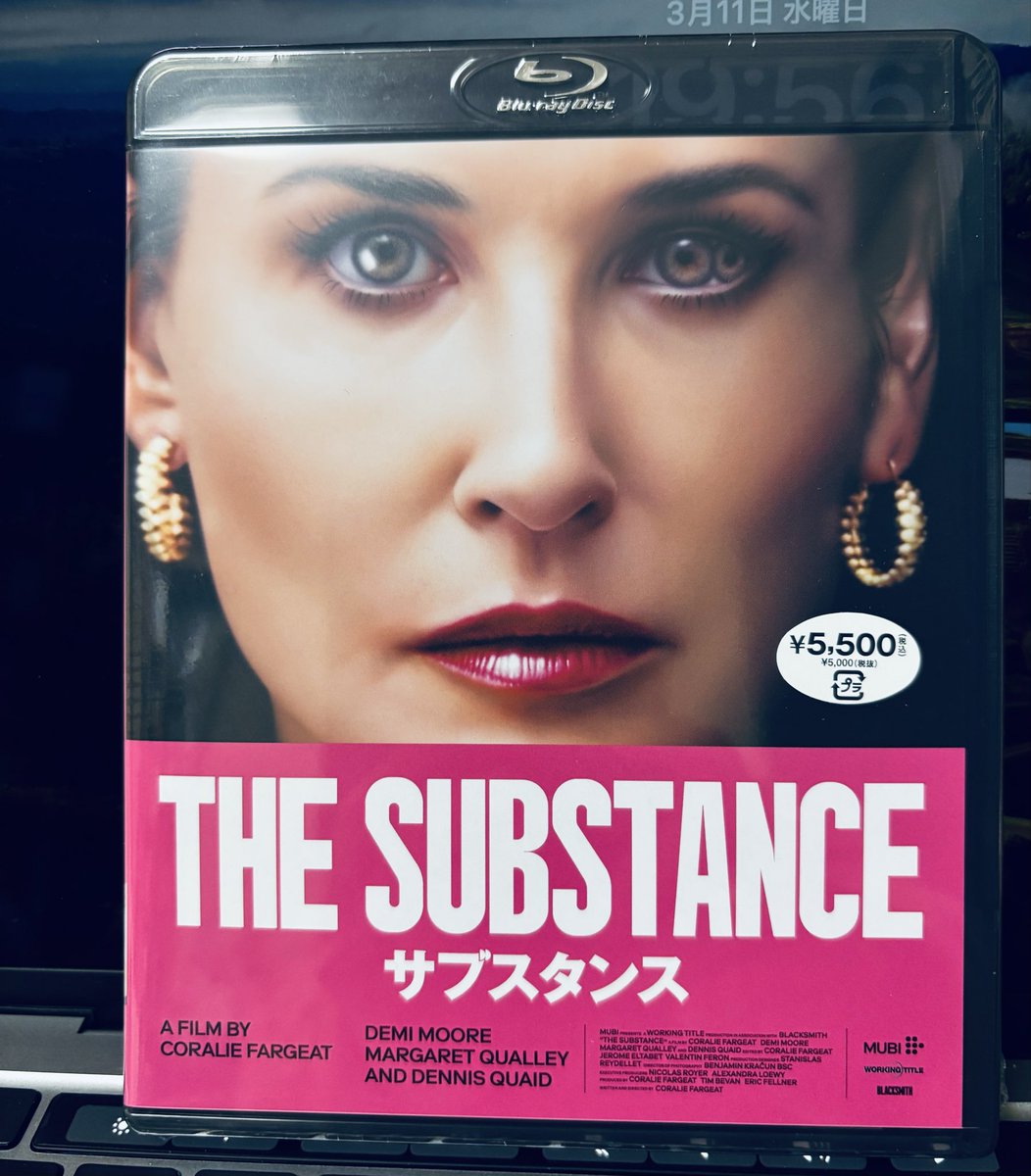 映画のDVDはほぼ買うことないんですが、サブスタンスは非常にお気に入りの作品です😸。プレデターと劇場版ドラえもんに続くマイベスト映画👮