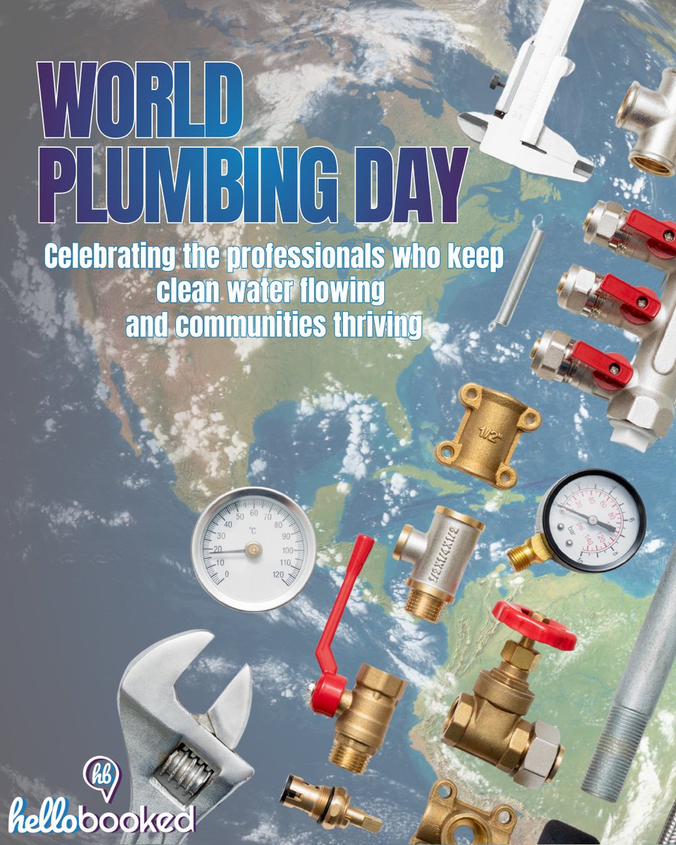 hellobookednow's tweet photo. Today we celebrate World Plumbing Day

At HelloBooked, we are proud to support the hardworking plumbers we serve. 

Here’s to the professionals who keep everything flowing. Thank you for the work you do. 👏 https://t.co/uBMbvxzKh4